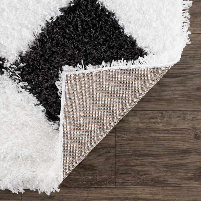 Zahur Black & White Diamond Area Rug - Clearance by Boutique Rugs