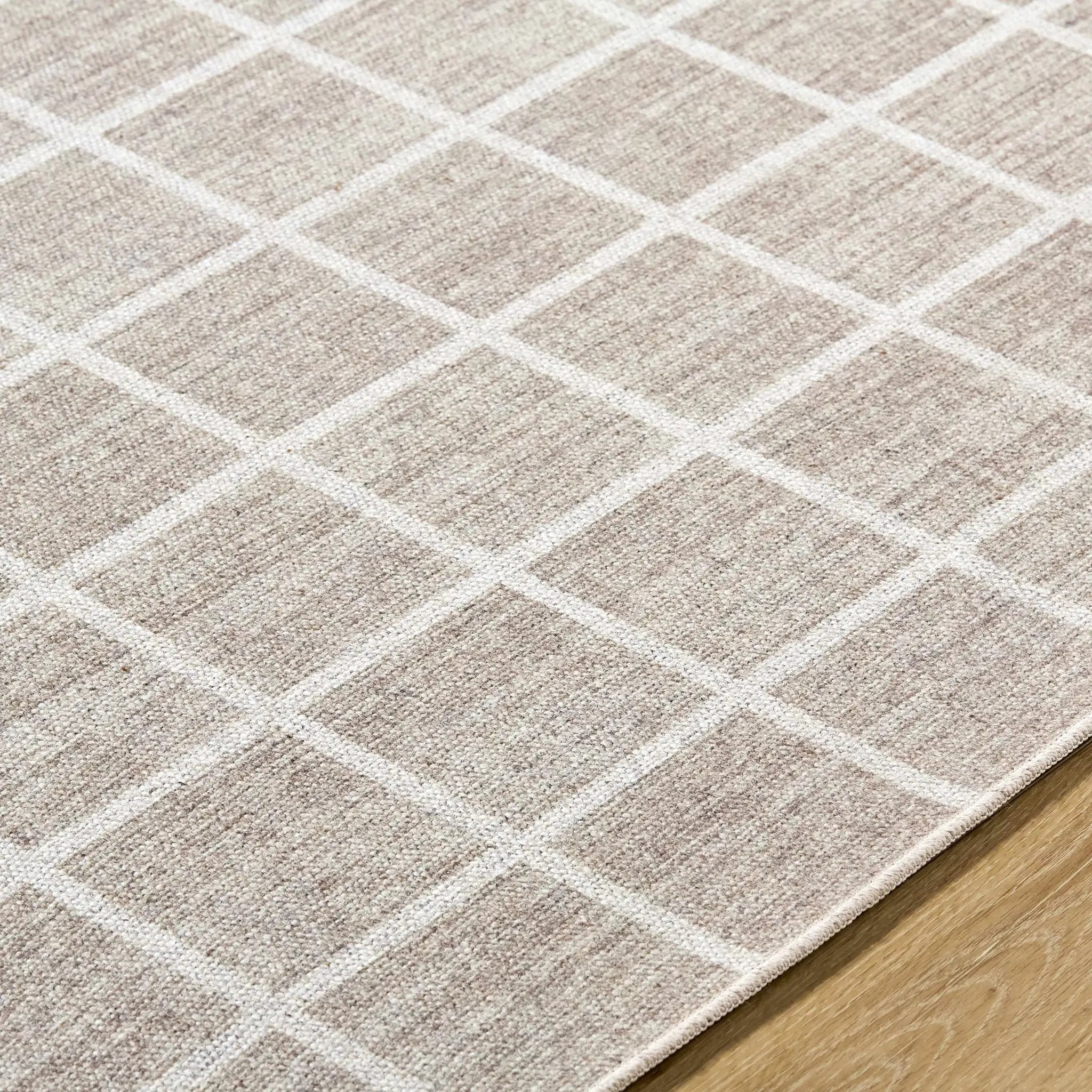 Anicet Checkered Washable Wool Area Rug by Boutique Rugs