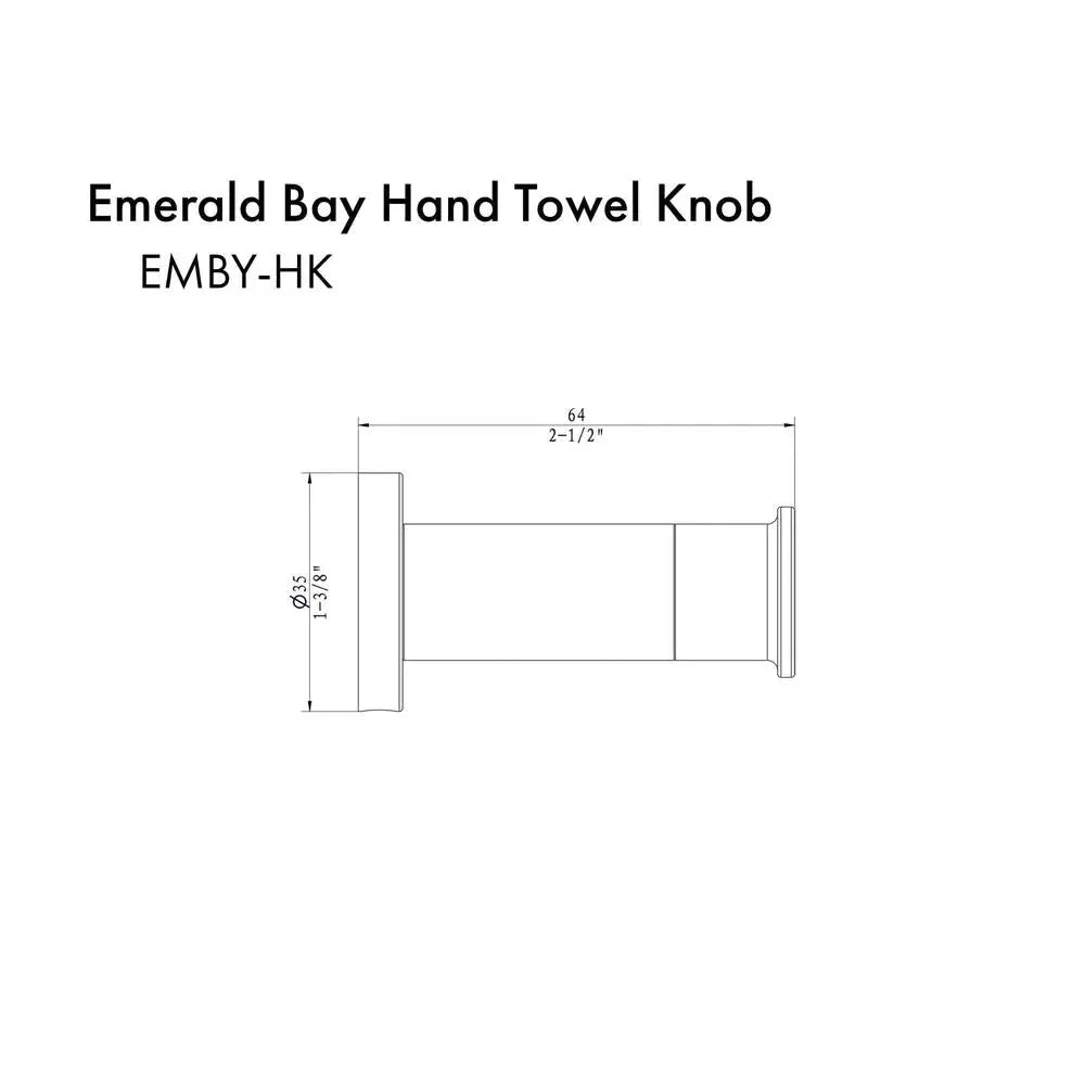 ZLINE Emerald Bay Bathroom Accessories Package with Towel Rail, Hook, Ring and Toilet Paper Holder, 4BP-EMBYACC-BN by Farmhouse Kitchen and Bath