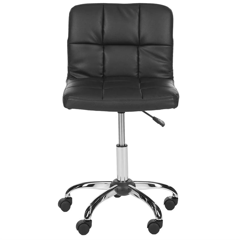 Modern Black Faux Leather Cushion Home Office Desk Chair by HomePacific