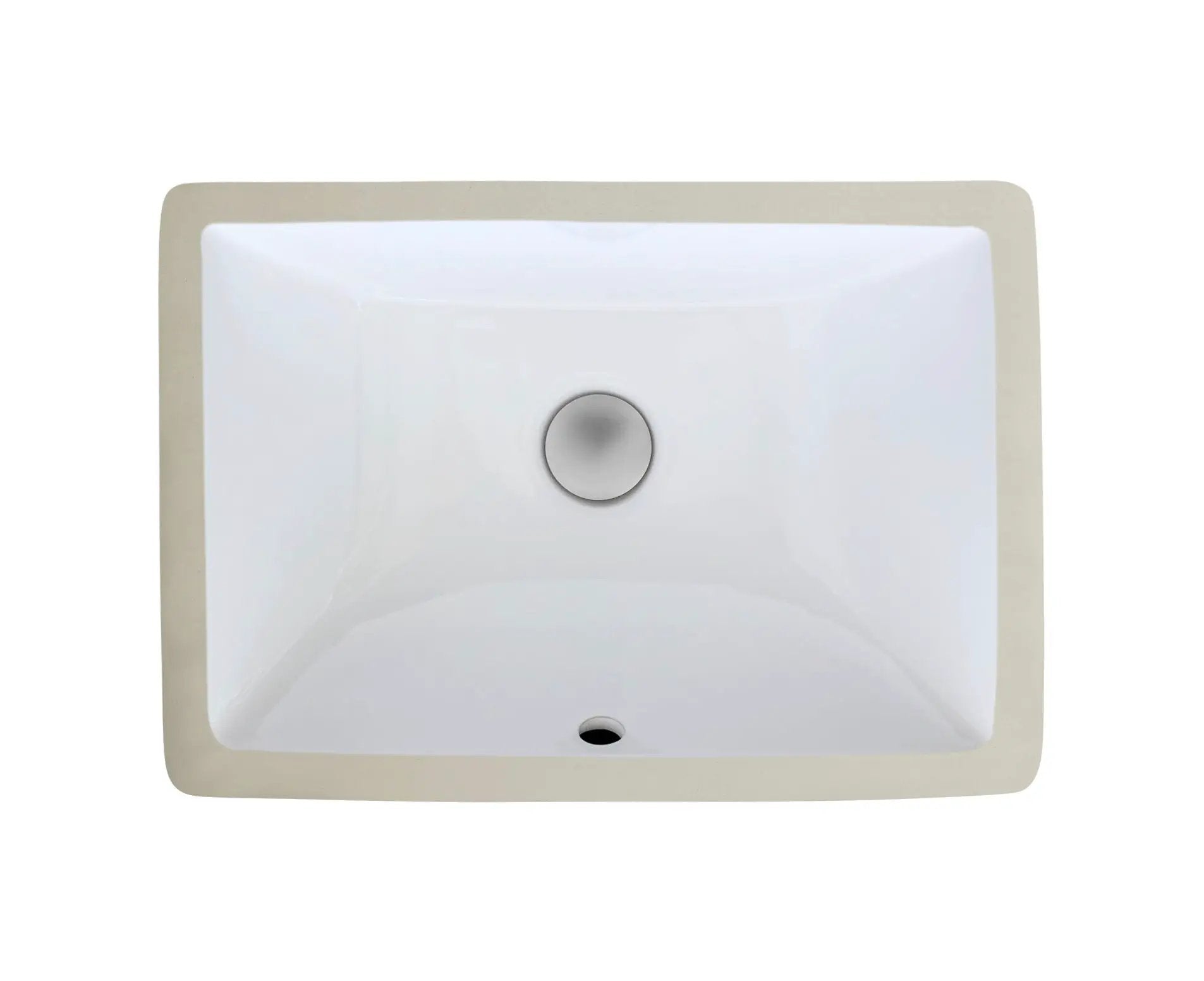 Zeek ZP-1611 Small Rectangular U/M Bathroom Sink 16 x 11 Inch by ZEEK