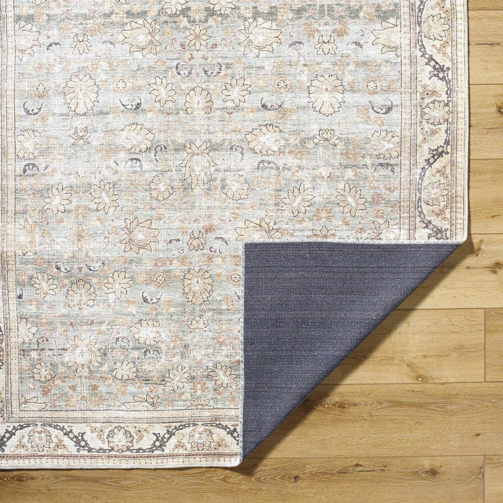 Zamir Vintage Flat Pile Washable Rug by Boutique Rugs