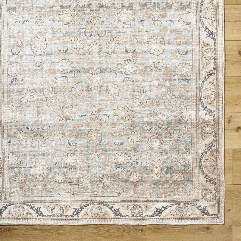 Zamir Vintage Flat Pile Washable Rug by Boutique Rugs