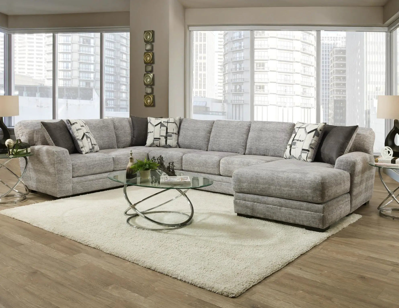 Zaftig Dove Grey Sectional Collection - Dove Grey 969 by Unique Piece Furniture