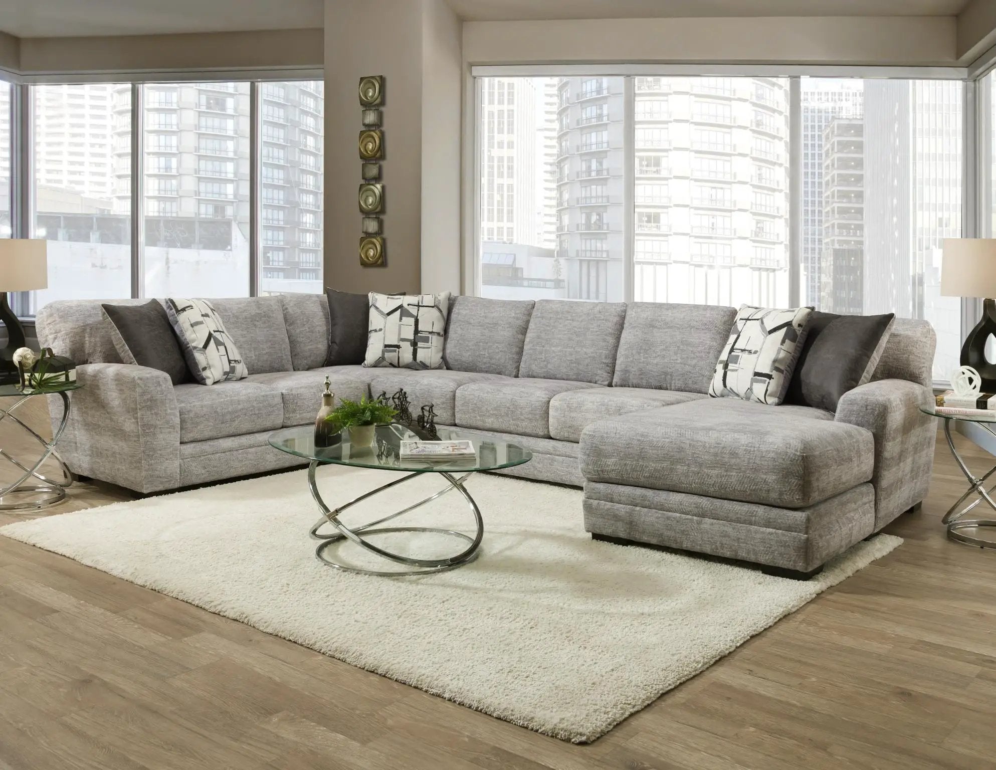 Zaftig Dove Grey Sectional Collection - Dove Grey 969 by Unique Piece Furniture