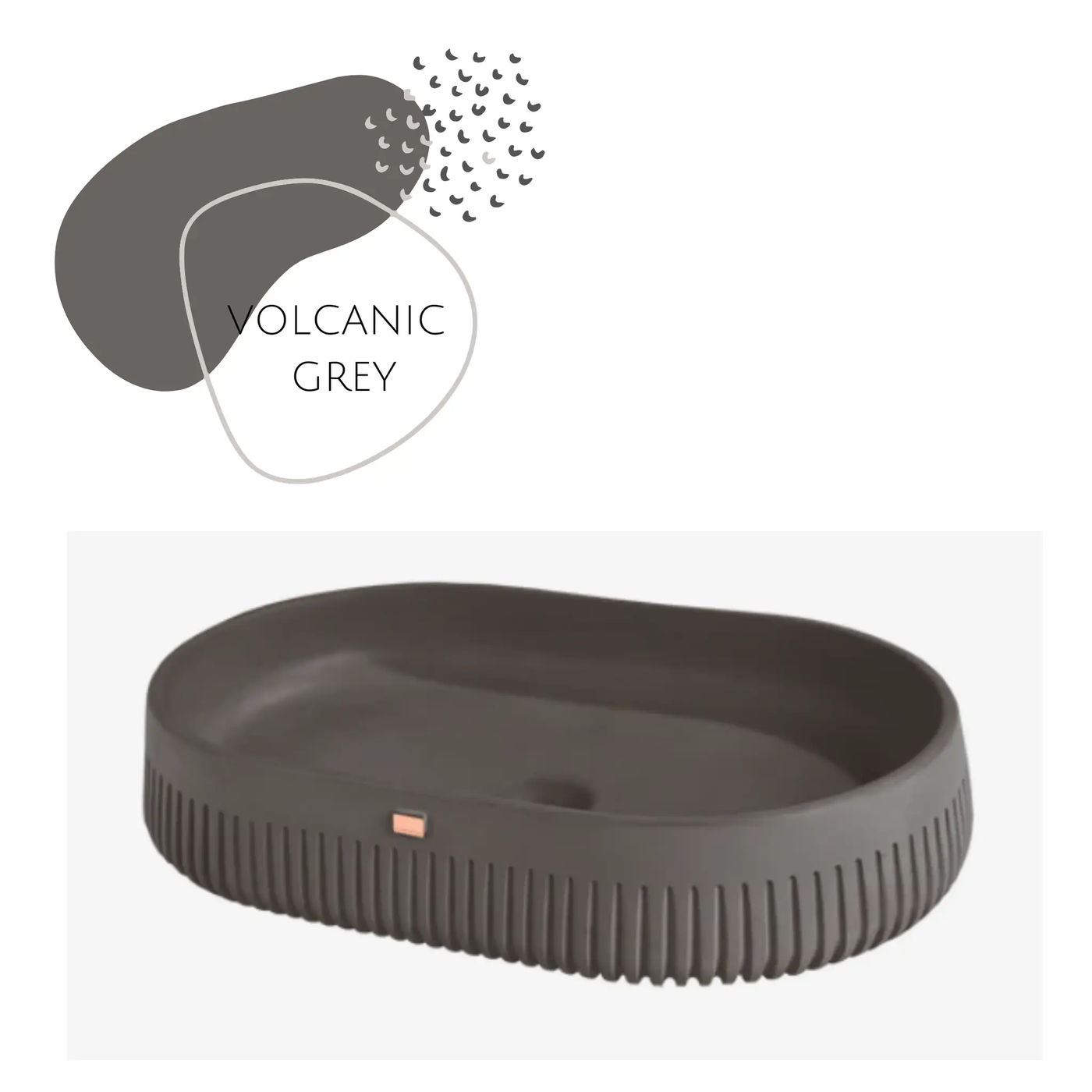 AUPAP02 22'' Concrete Rectangular Oval Vessel Sink - Bathroom by ZEEK
