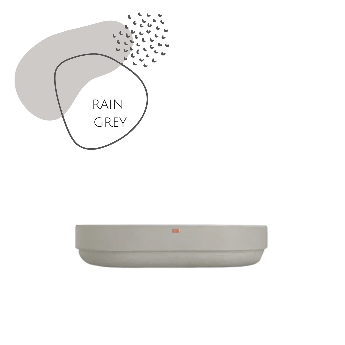 DDALF044 22'' Concrete Oval Drop In Sink - Bathroom by ZEEK