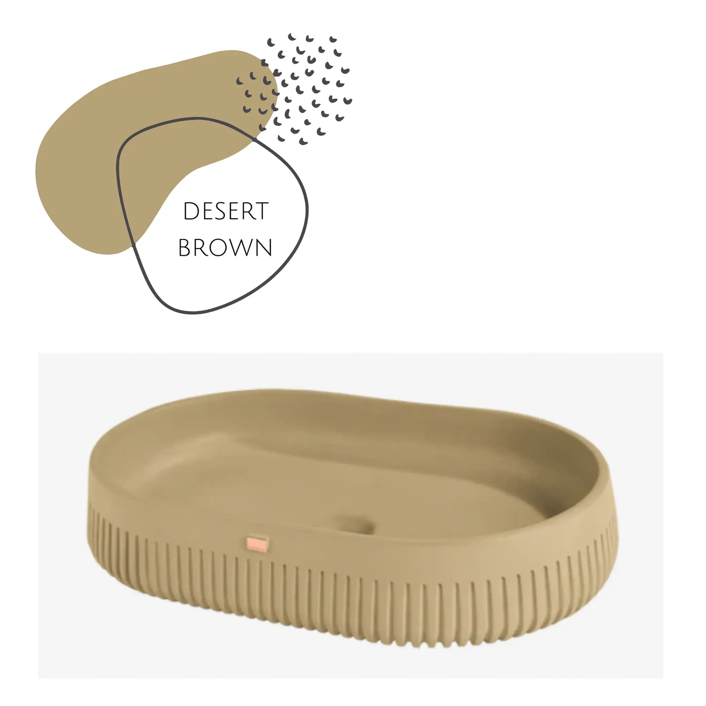 AUPAP02 22'' Concrete Rectangular Oval Vessel Sink - Bathroom by ZEEK