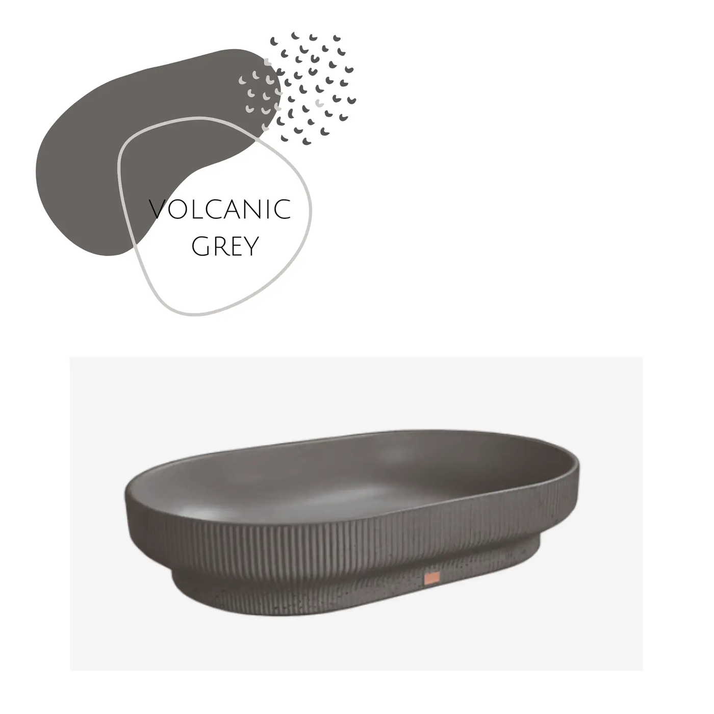 SUTOL02 22'' Concrete Rectangular Oval Vessel Sink - Bathroom by ZEEK