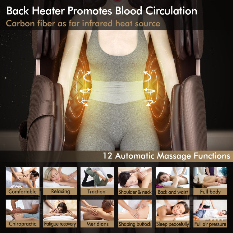 Zero Gravity Full Body Massage Chair with SL Track and Yoga Stretching, photo 10 of 11