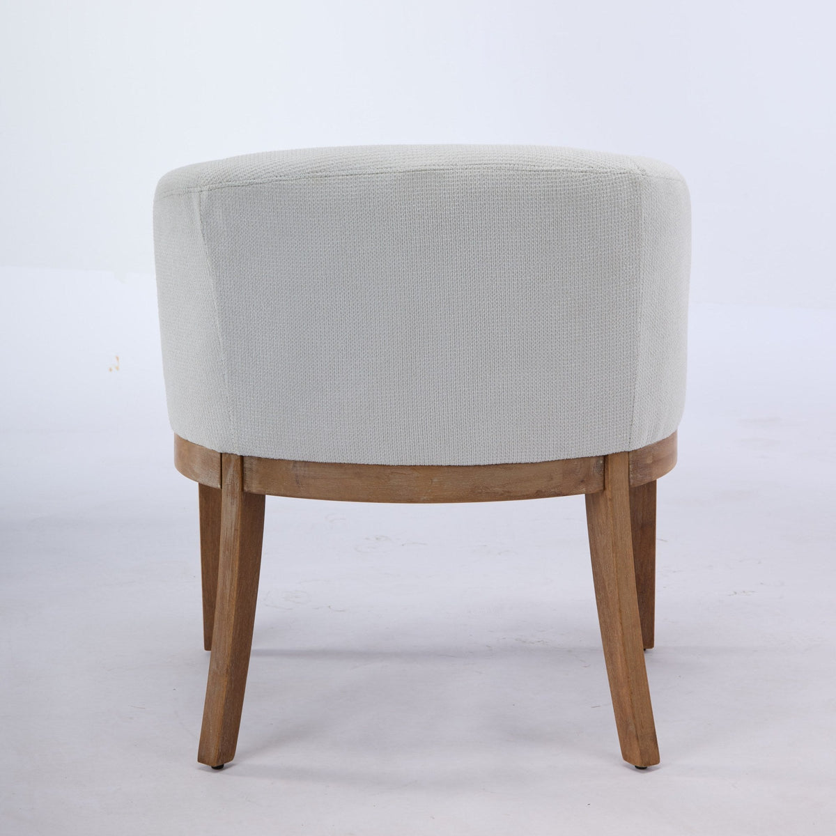 Mid Century Modern Upholstered Barrel Dining Chair with Arms, photo 7 of 24