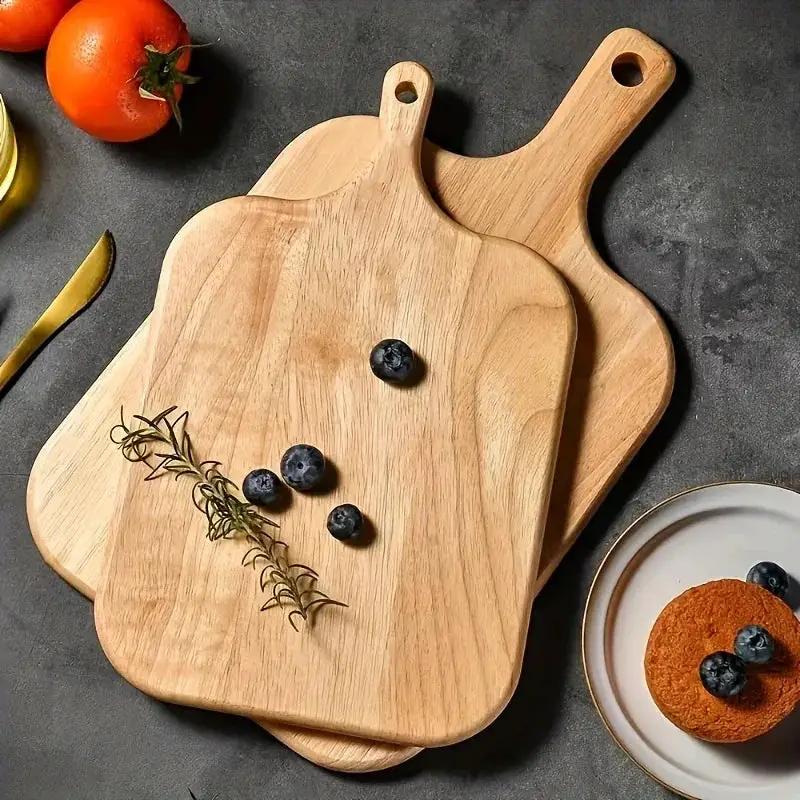 A Solid Wood Cutting Board Designed for Food Preparation, Suitable for Chopping Vegetables, Fruits, And Meats. This Kitchen Board Is Ideal for Cooking in Both Indoor And Outdoor Settings, Easy to Clean by House Of Avana