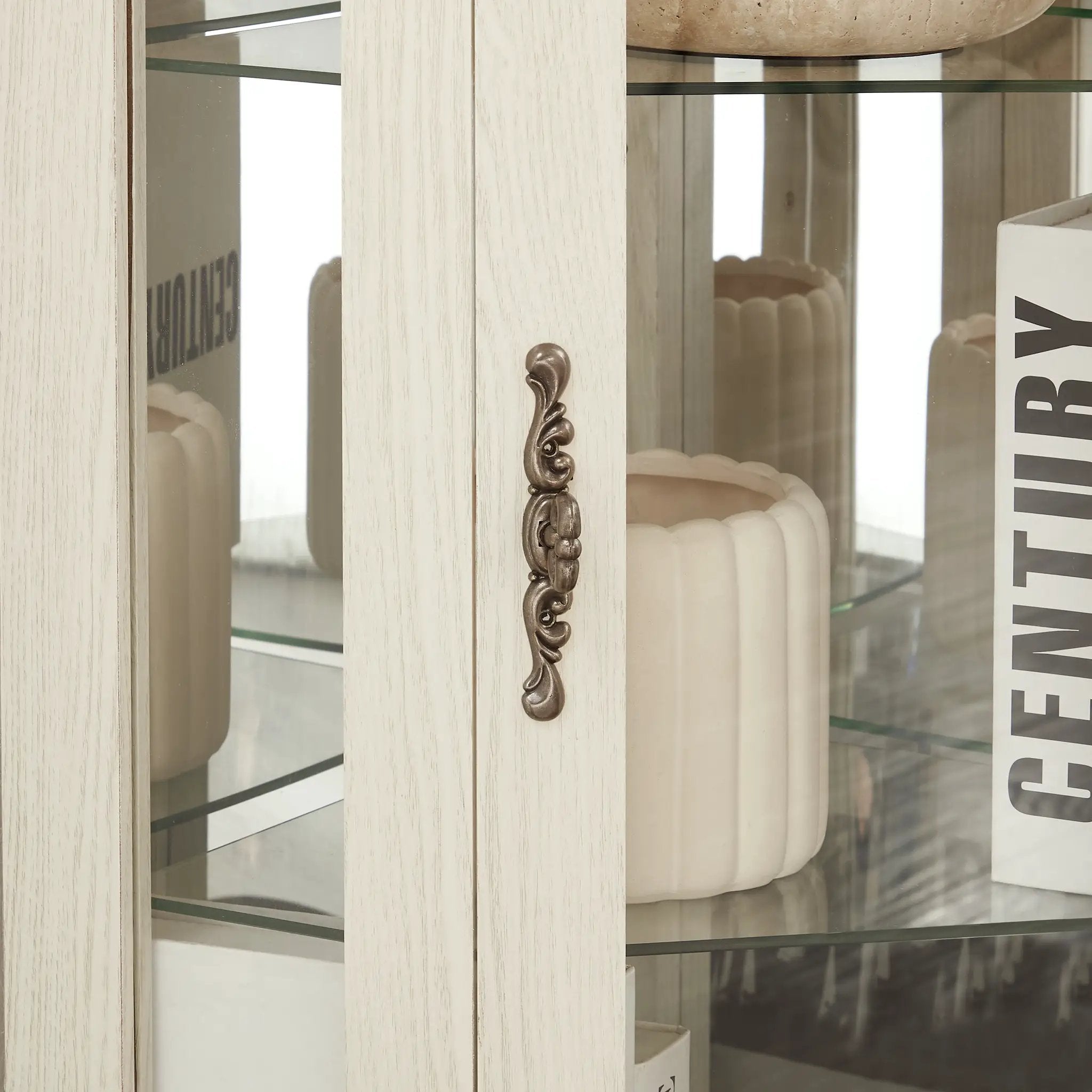 Elegant Lighted Corner Curio Cabinet by HouseOfZazla
