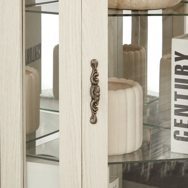 Elegant Lighted Corner Curio Cabinet by HouseOfZazla