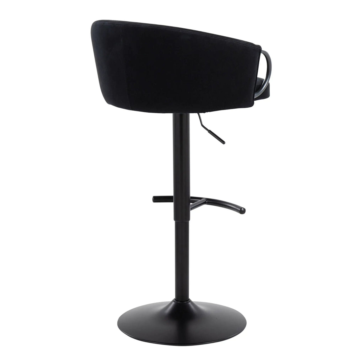 Claire - Contemporary Adjustable Barstool With Swivel With Rounded T Footrest (Set of 2) by HouseOfZazla
