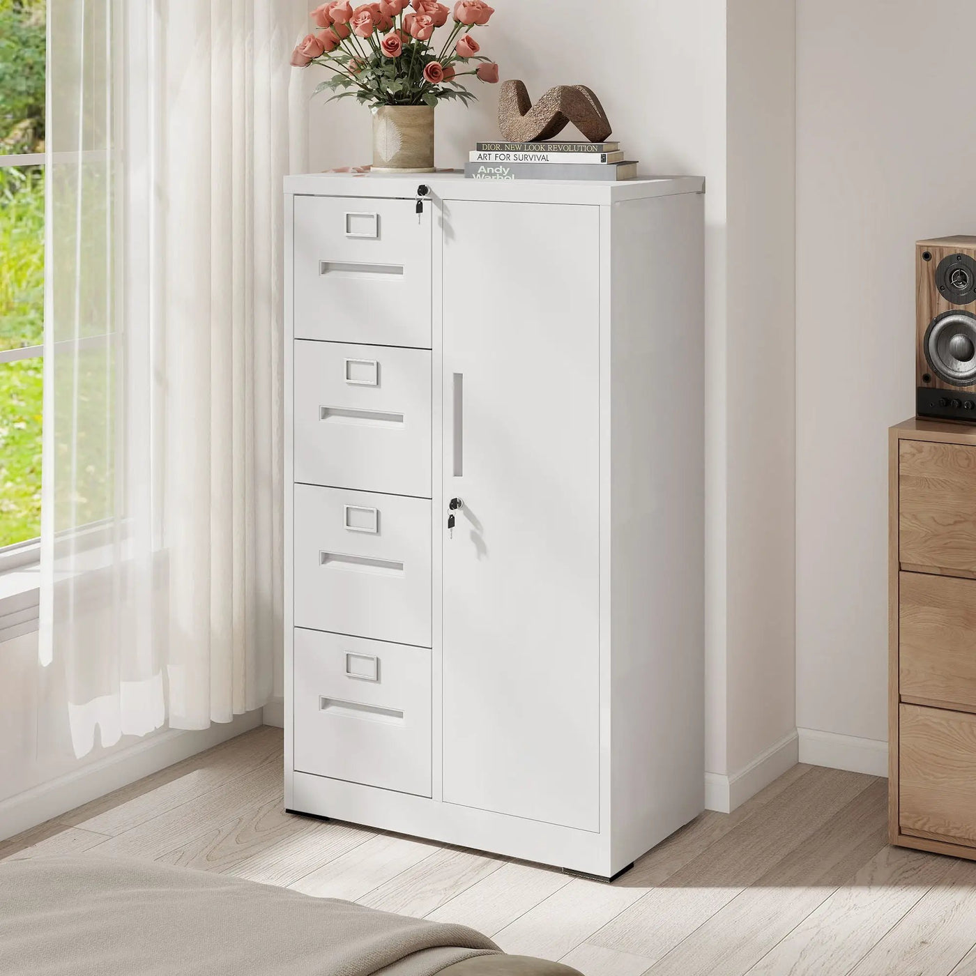 Storage Vertical Filing Cabinet With Lock by HouseOfZazla