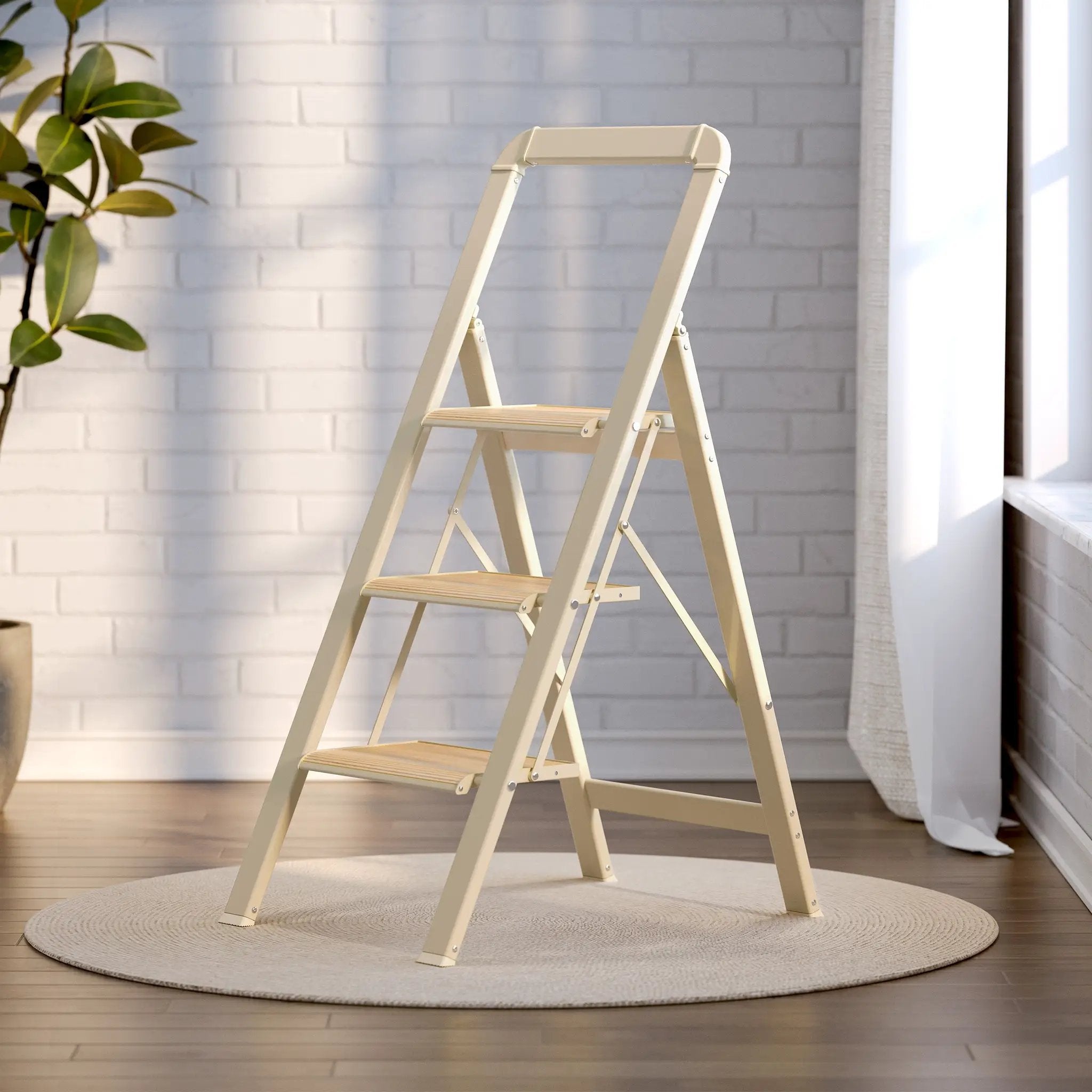 3 Step Ladder Folding Step Stool for Adults by HouseOfZazla