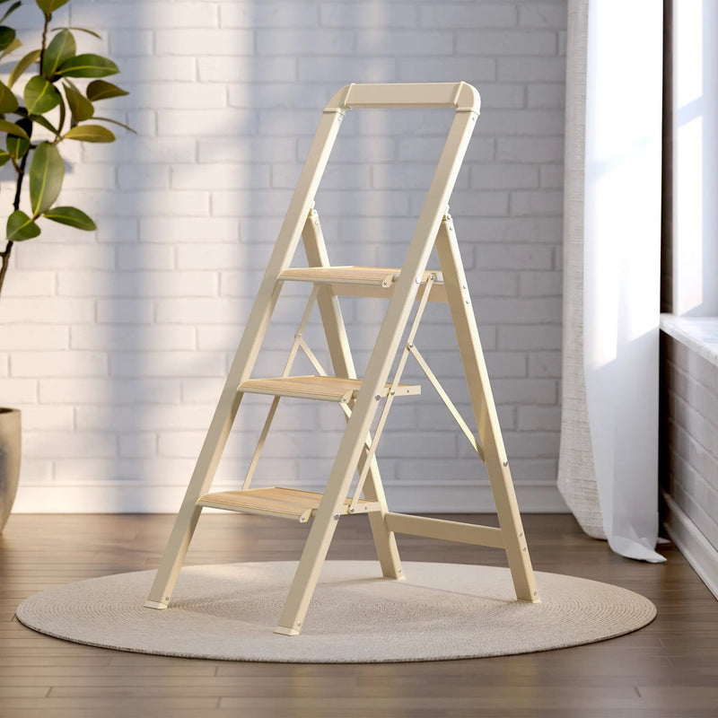 3 Step Ladder Folding Step Stool for Adults by HouseOfZazla