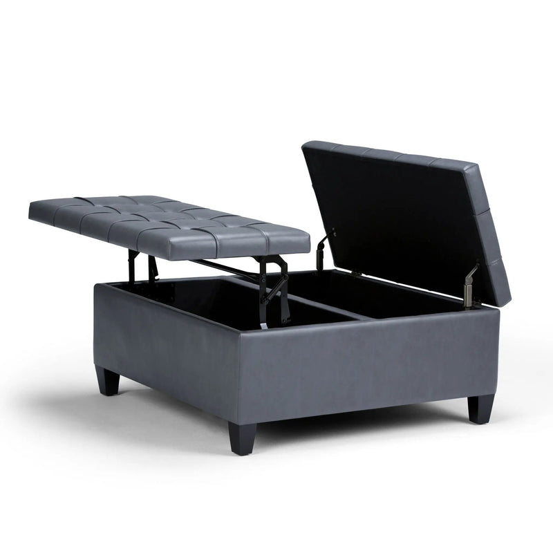 Harrison - Upholstered Coffee Table Storage Ottoman by HouseOfZazla