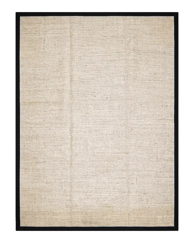 Jute Rug 8x10, Natural Jute Fiber Area Rug, Natural Sisal Area Rug with Black Border, 8x10 Carpet, Solid Jute Rug 8 x 10, Farmhouse Rug by Jewel Rugs