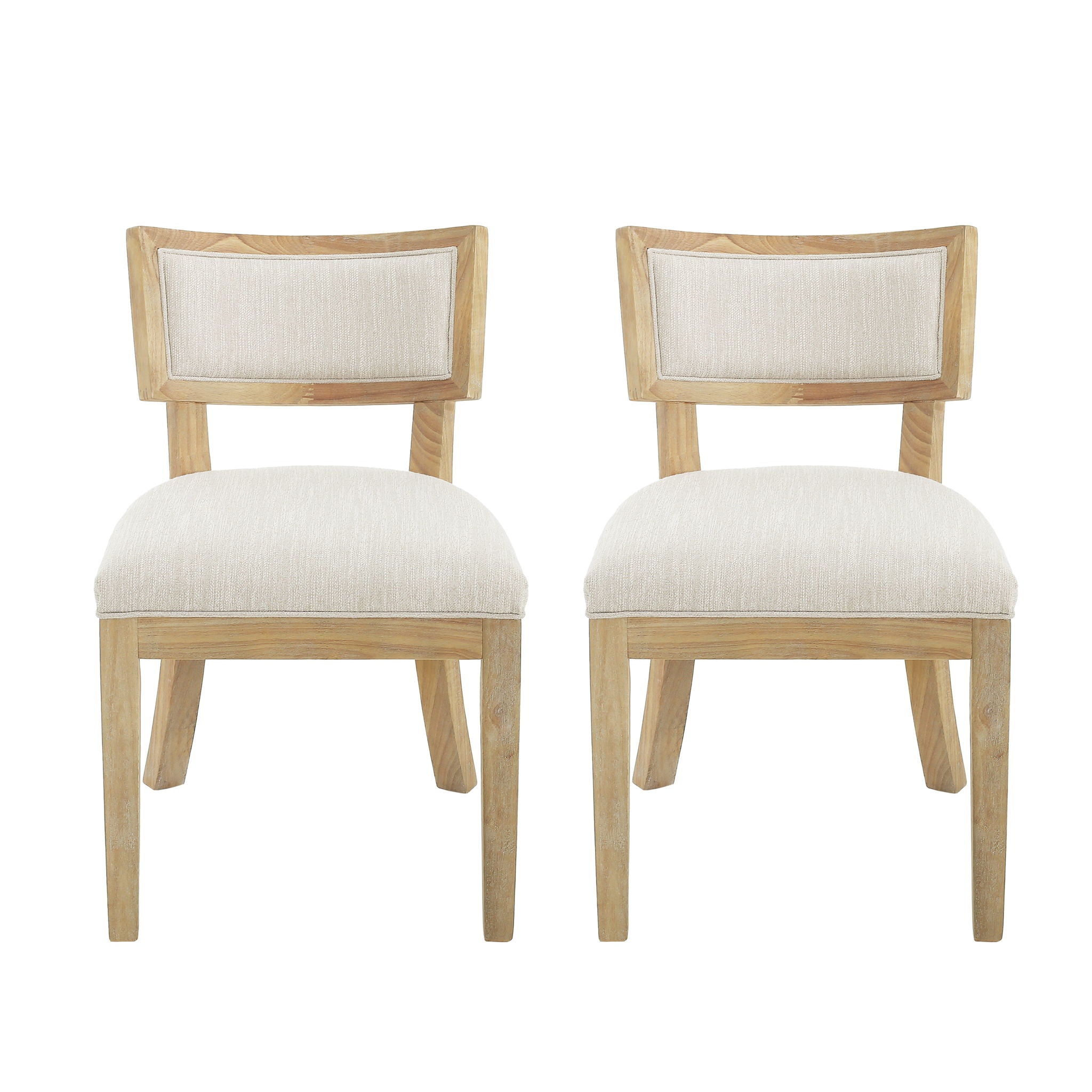 Farmhouse Style Fabric Upholstered Side Dining Chair Set by HouseOfZazla