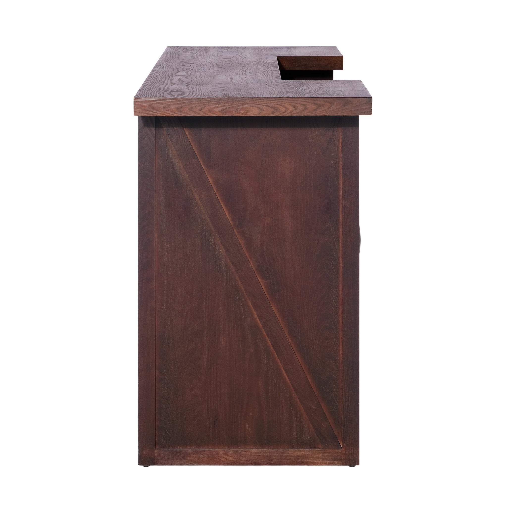 41.35"H Bar Table or Wine Cabinet - Brown Antique by HouseOfZazla