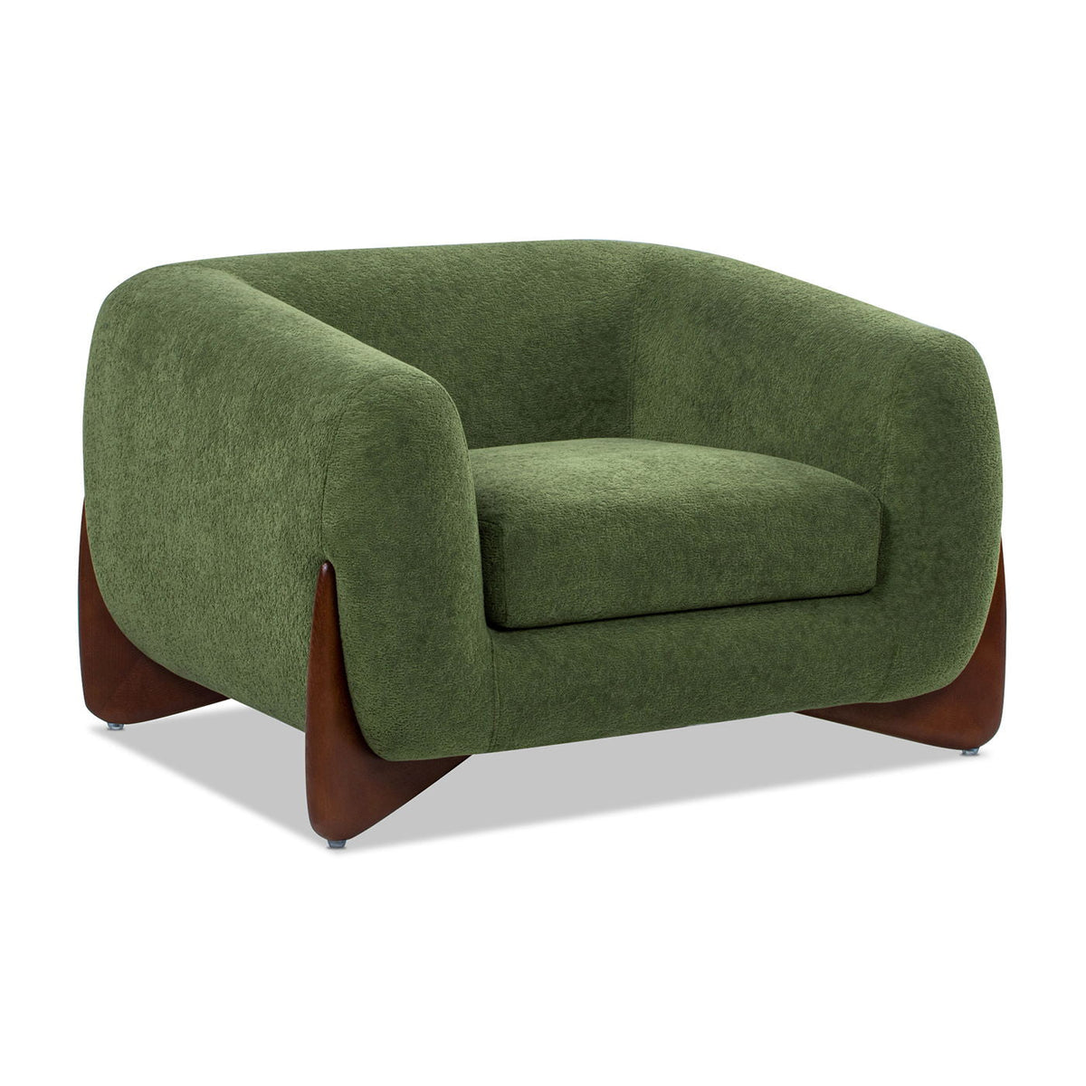 Sherpa Arm Chair with Removable Cushion - Black, White, Dark Green, photo 24 of 30