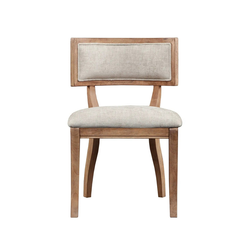 Classic Dining Chair With Curved Back (Set of 2) - Beige / Light Natural by HouseOfZazla