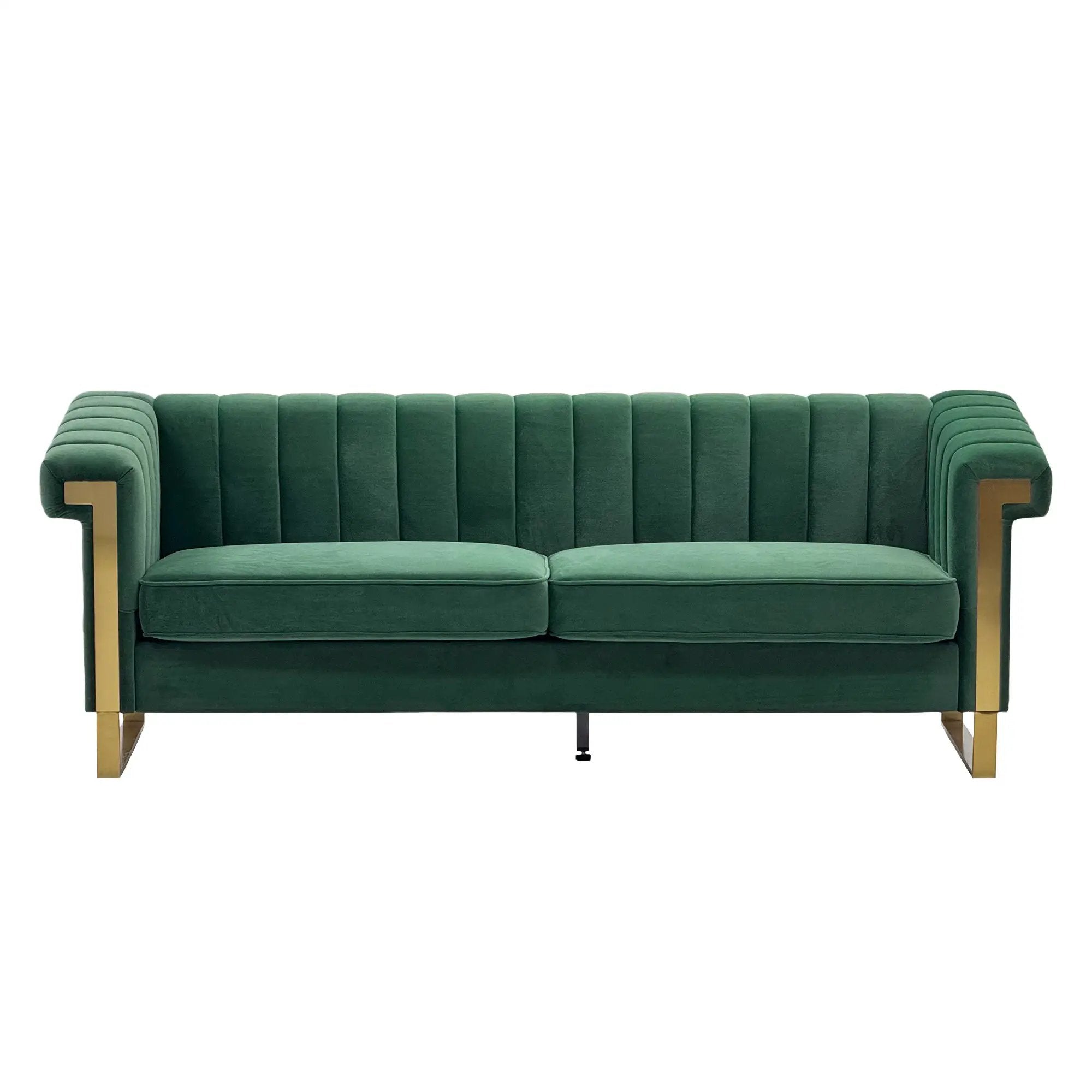 FX-P81B-RG 834-14 Velvet Sofa with Gold Accents by HouseOfZazla