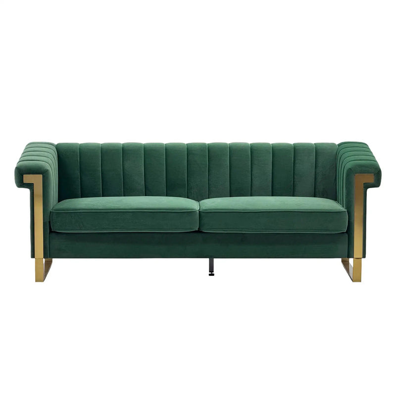 FX-P81B-RG 834-14 Velvet Sofa with Gold Accents by HouseOfZazla