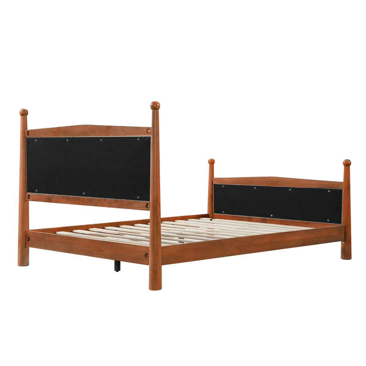 Queen Size Upholstered Platform Bed Frame with Wooden Slat Support, photo 10 of 10