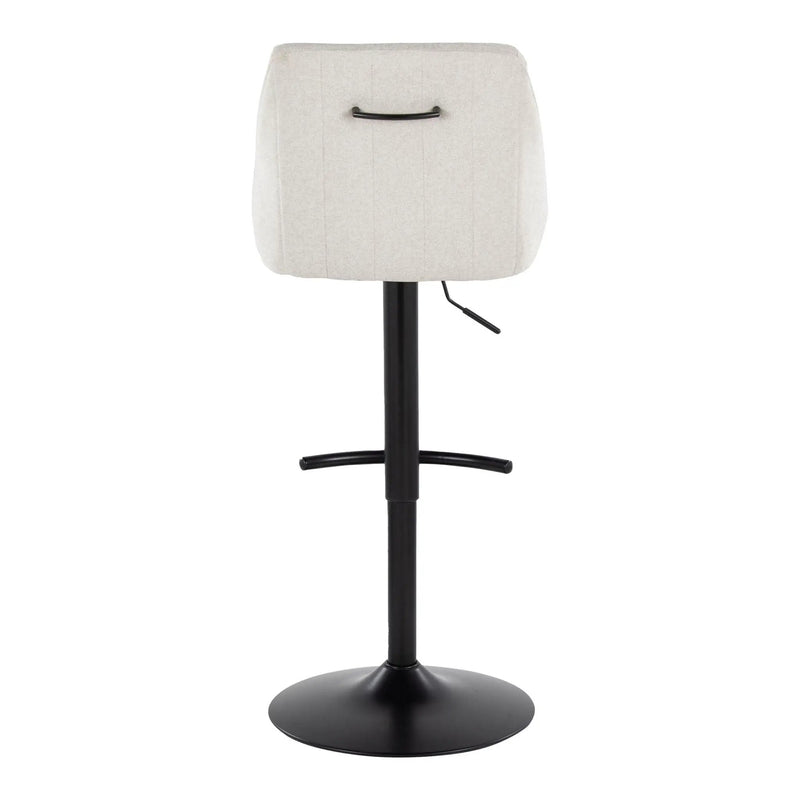 Hannah - Transitional Adjustable Barstool With Swivel With Rounded T Footrest (Set of 2) by Unique Piece Furniture
