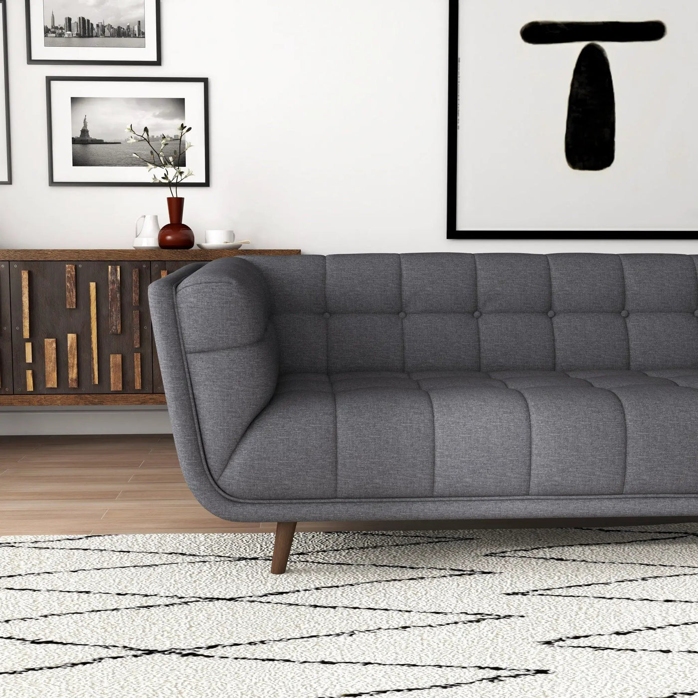 Addison - L Shape Sectional Sofa Tufted by HouseOfZazla