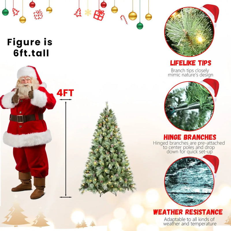 7.5FT Christmas Tree with 450 Warm Lights by HouseOfZazla