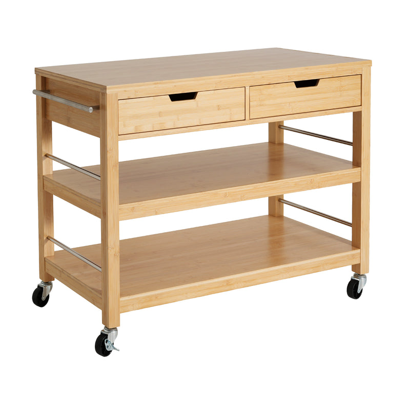 Indoor Multifunctional Bamboo Kitchen Cart by HouseOfZazla