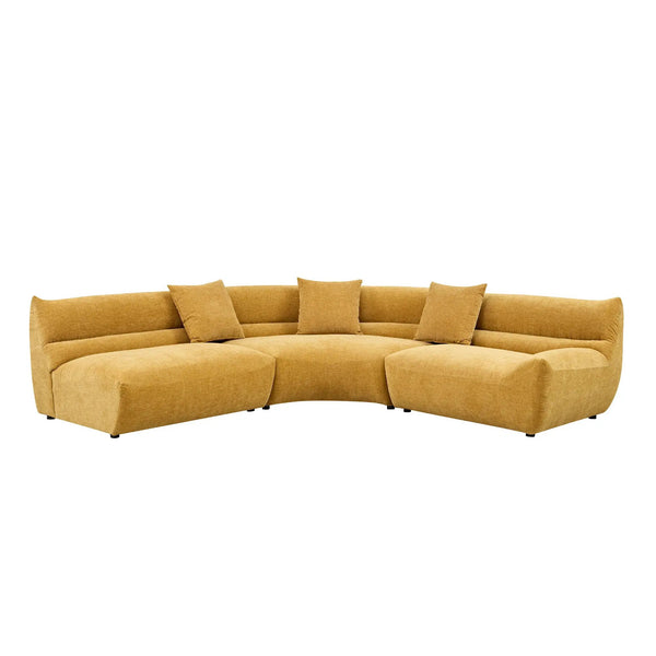 Modular Curved Sectional Sofa, 3-Piece Free-Form Configuration, photo 2 of 10