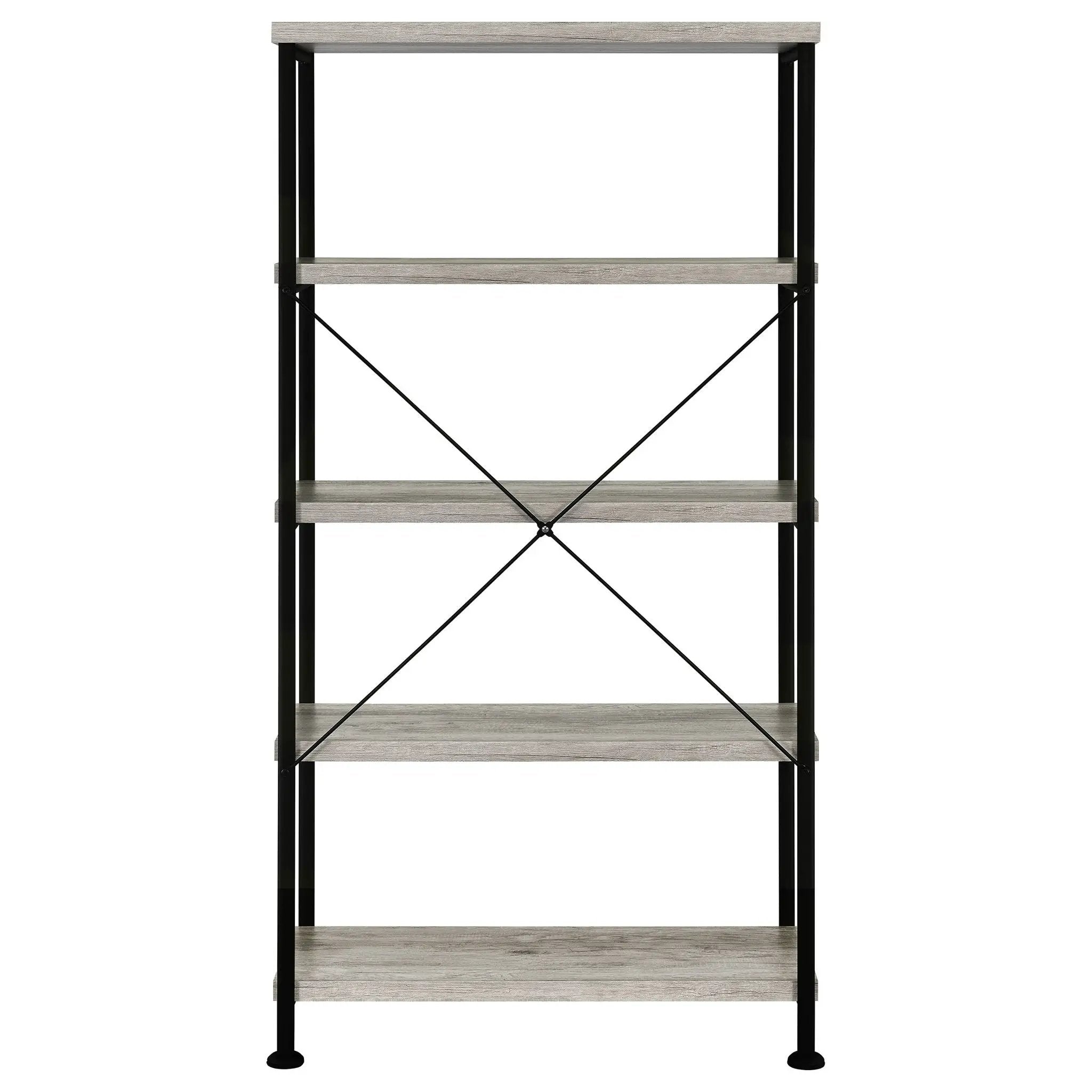 Analiese 63-inch 4-shelf Bookshelf Grey Driftwood by Unique Piece Furniture