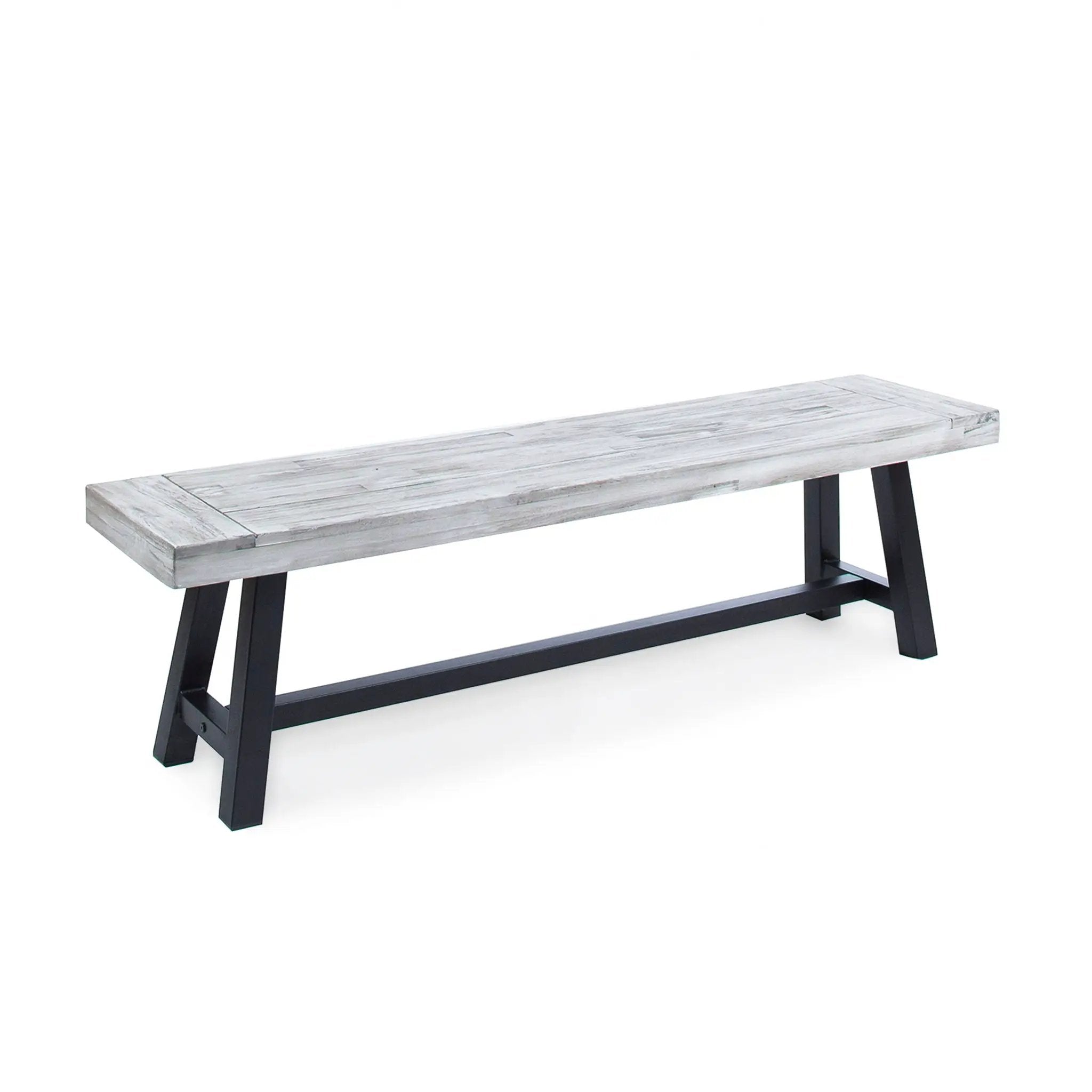 Tranquilizer Outdoor Acacia Wood Bench With Slat Panel Design by HouseOfZazla