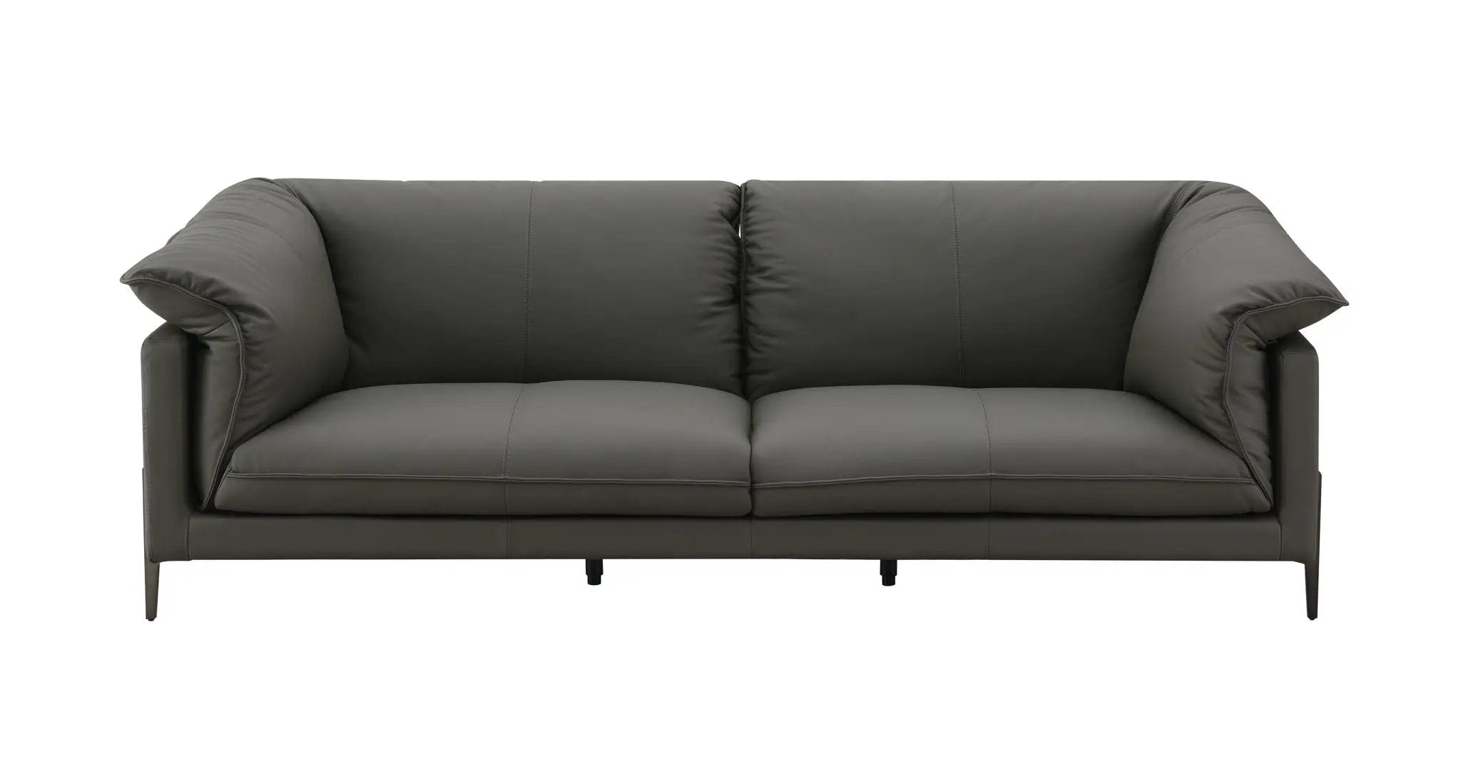 Tadi - Top Grain Leather Sofa - Black by HouseOfZazla