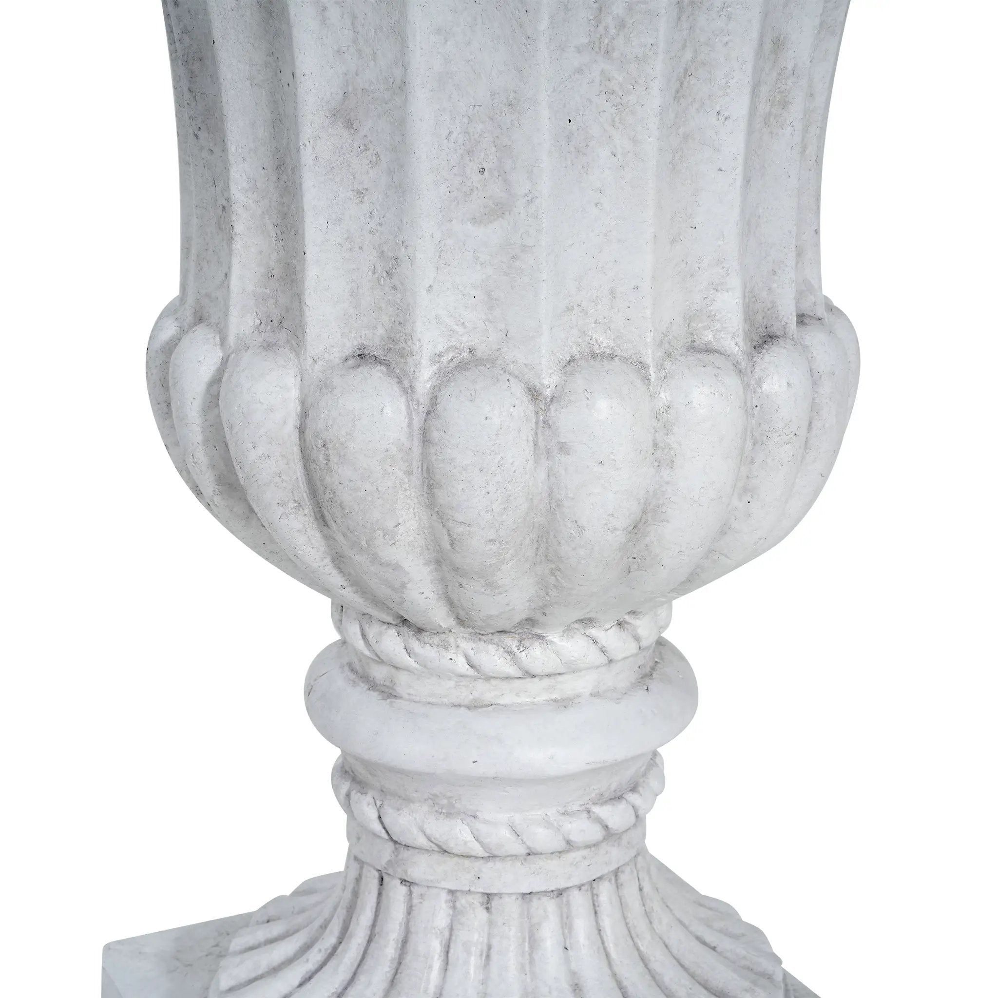 Outdoor Garden Urn Planter, Antique White by HouseOfZazla