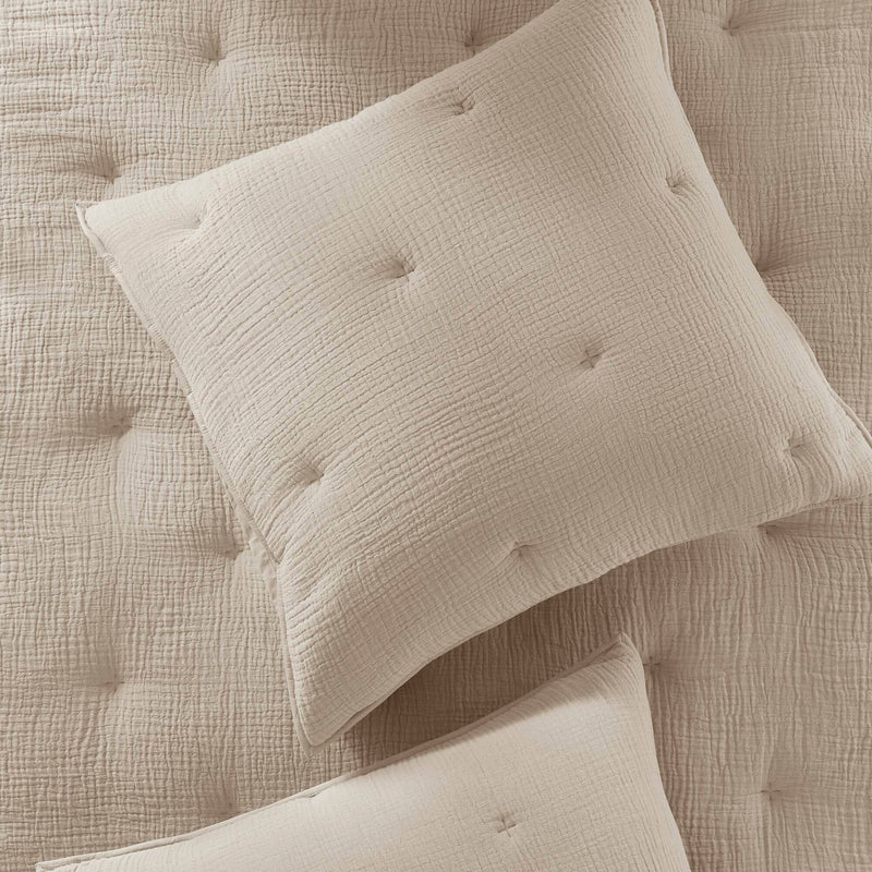 3-Piece Full/Queen Cotton Embroidered Quilt Set, photo 9 of 10