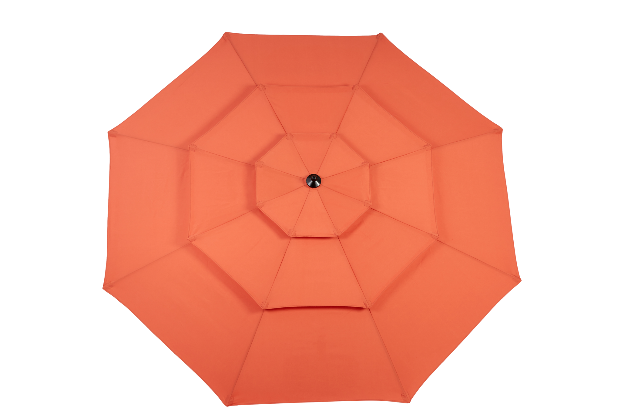 Aluminium 10ft 3-Tier Auto-Tilt Outdoor Patio Umbrella - Orange (No Base) by HouseOfZazla