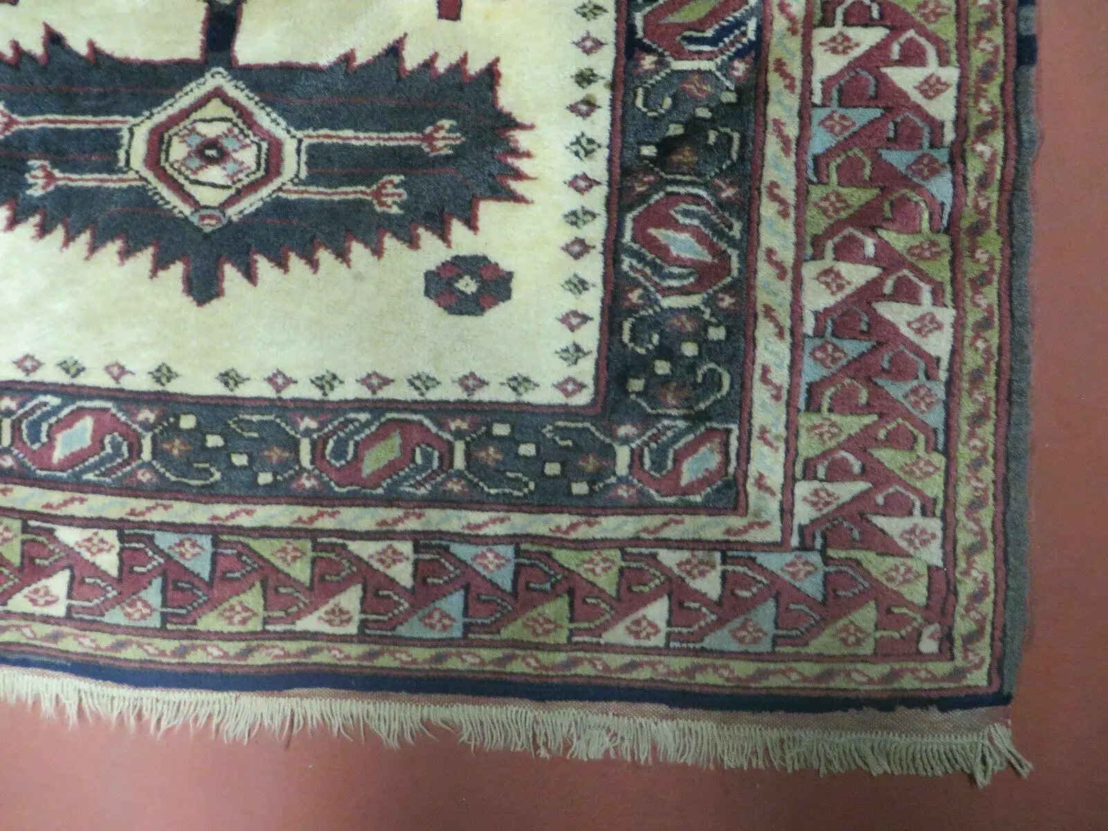 3' X 4' Vintage Handmade Turkish Geometric Oriental Wool Rug Nice by Jewel Rugs