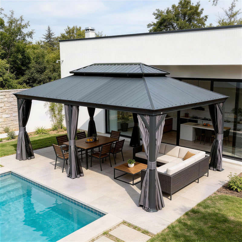 14'x22' Hardtop Gazebo with Resin Roof by HouseOfZazla
