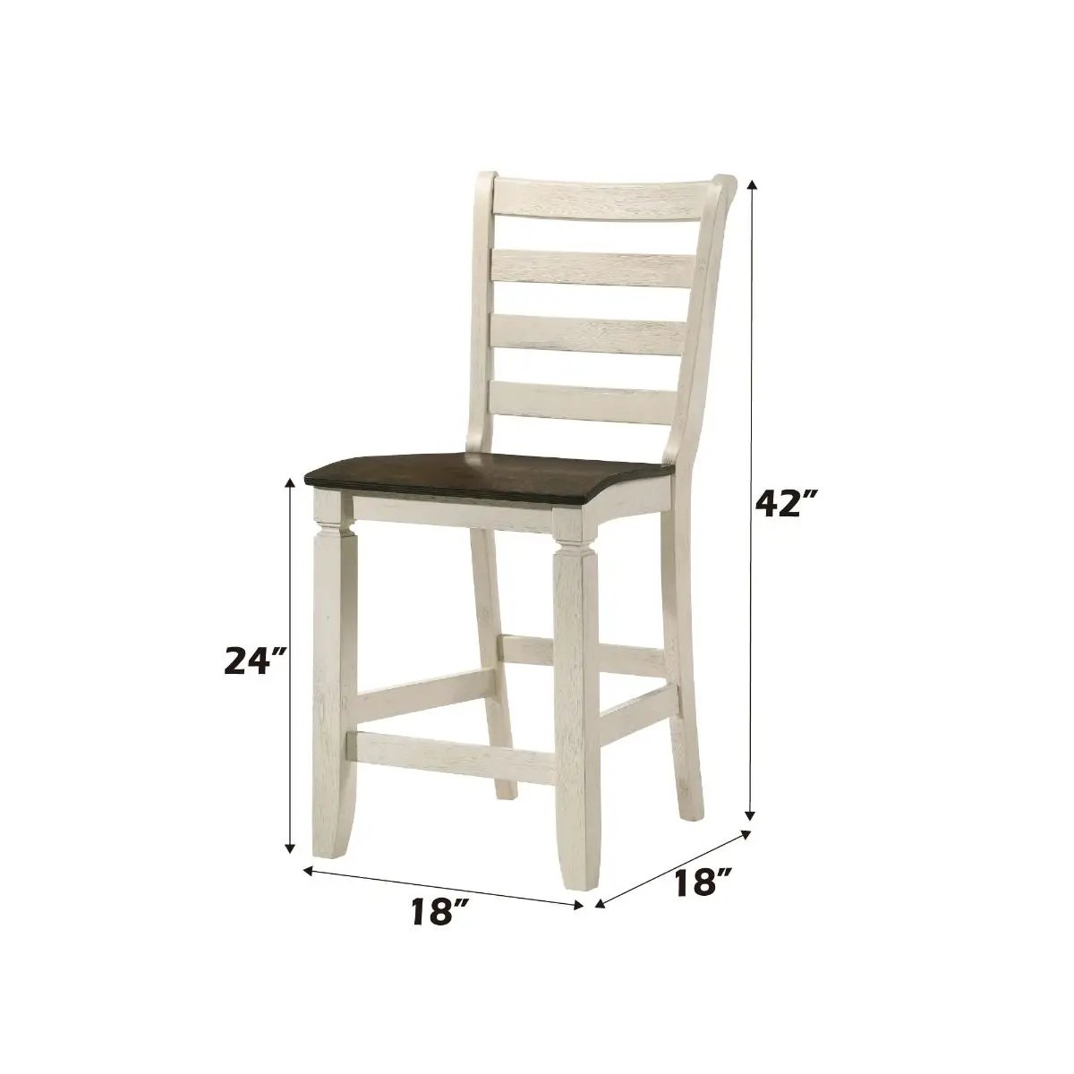 Tasnim - Counter Height Chair (Set of 2) - Oak & Antique White by Unique Piece Furniture