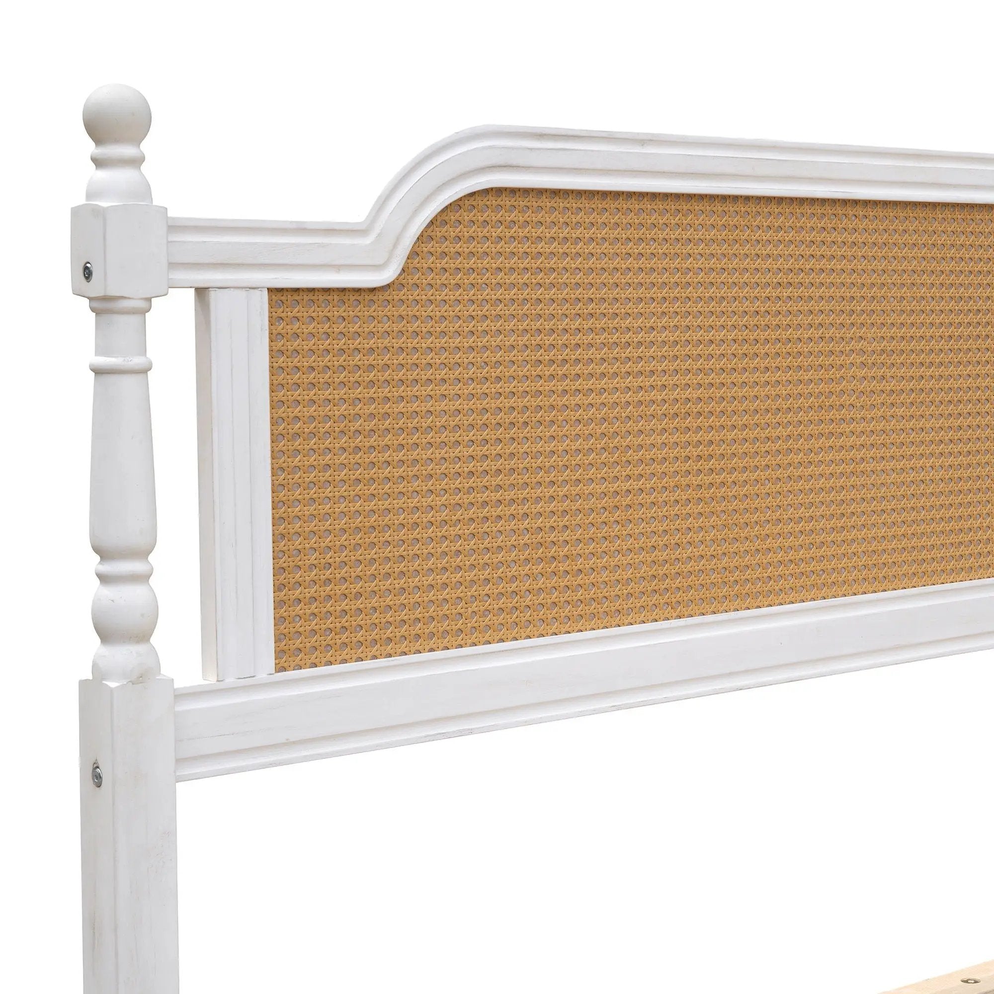 Traditional Style Rattan Bed Frame, No Box Spring Needed by Unique Piece Furniture