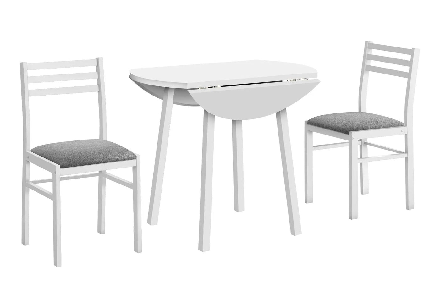3 Pieces Dining Table Set, Small, Drop Leaf, Contemporary & Modern by HouseOfZazla