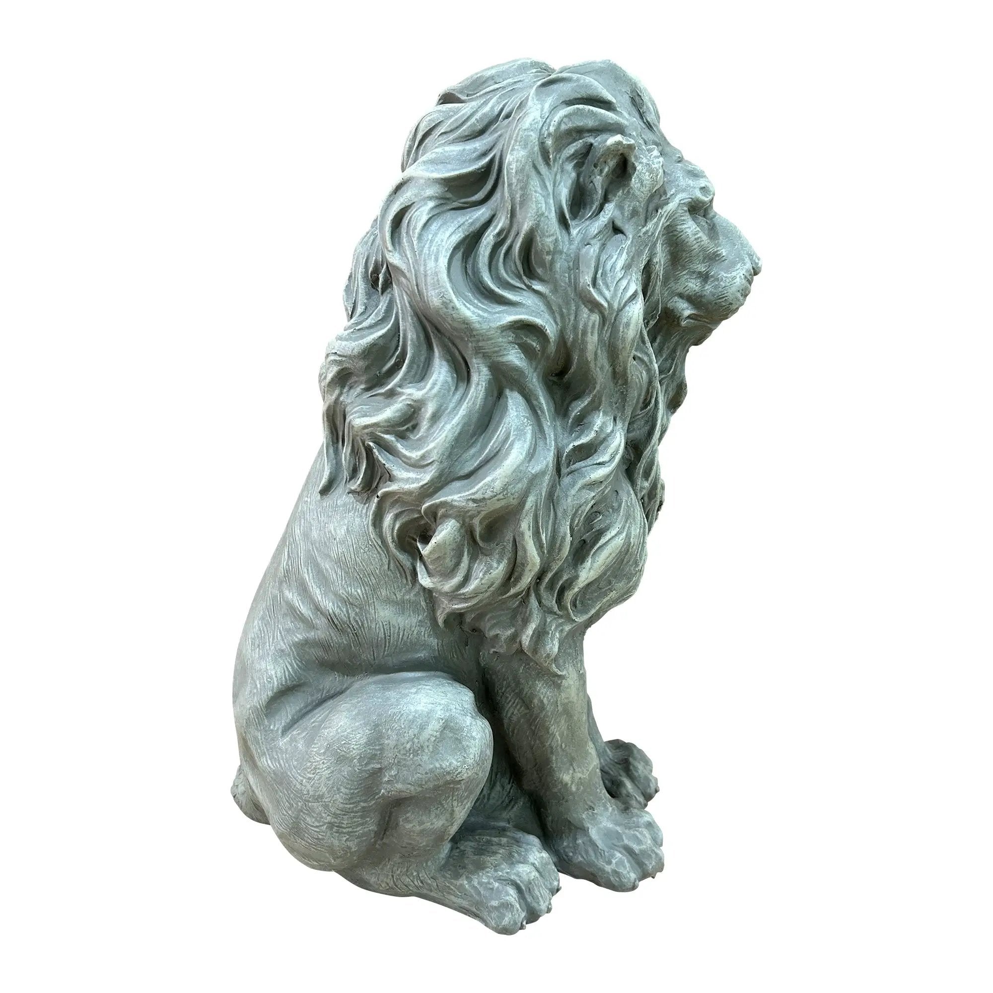 Magnesium Oxide Sitting Lion Statue by HouseOfZazla