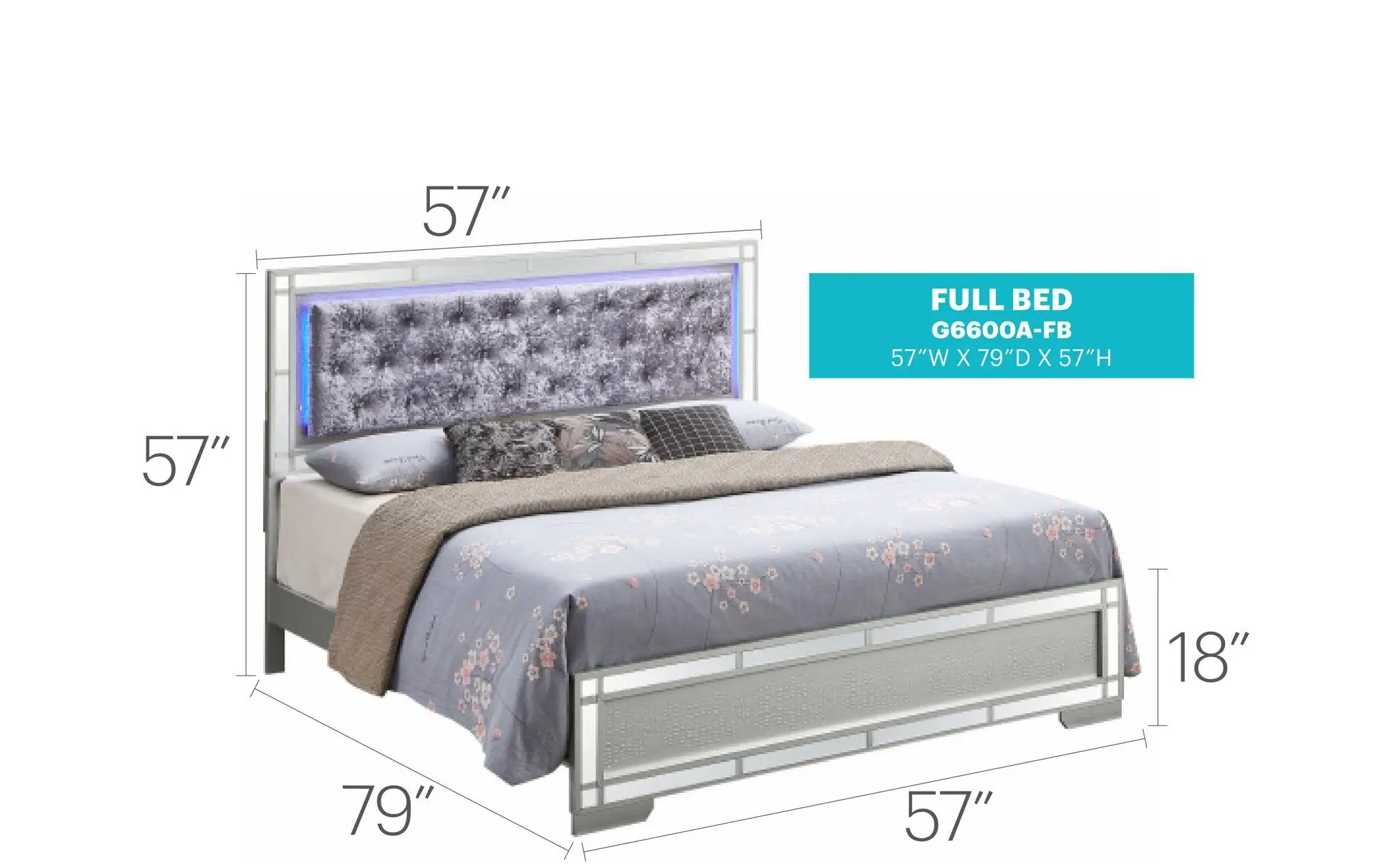 Madison - Upholstered Bed With LED by Unique Piece Furniture