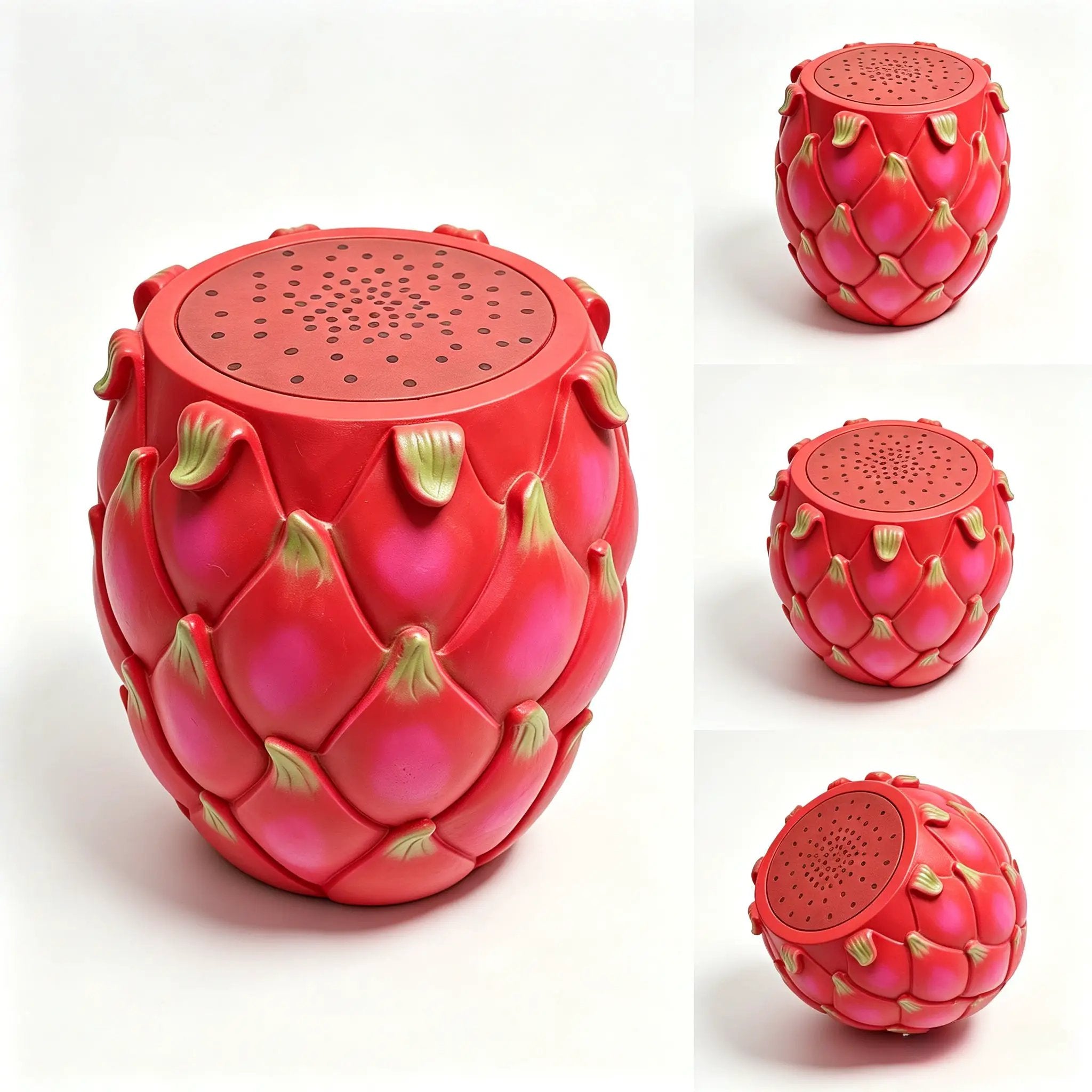 13.4" Oversized Resin Dragon Fruit Stool by HouseOfZazla